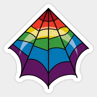 galaxy rainbow spiderweb Sticker